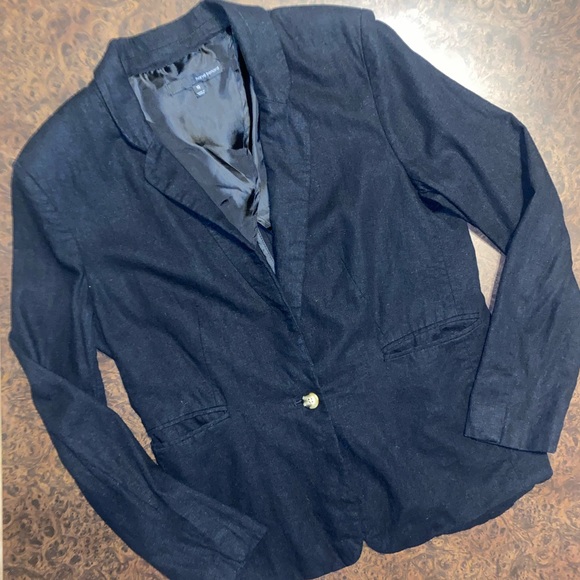 Harve Bernard Linen Blend Blazer/Sport Jacket in black - size 10 - Picture 5 of 9